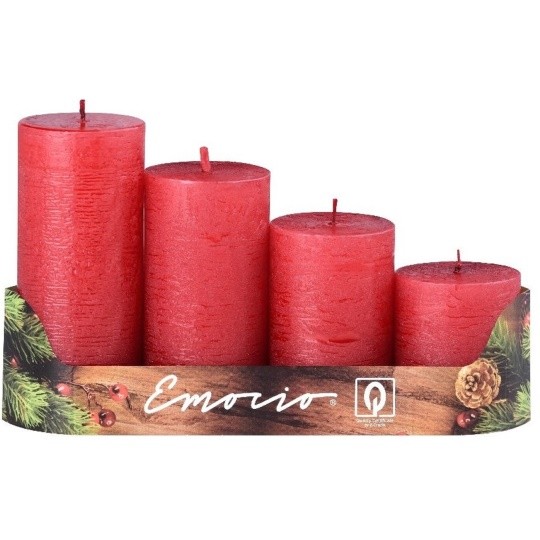 Svíčky advent. Červená 4 x stupňované, d - Drogerie Osvěžovače a svíčky Svíčky adventní